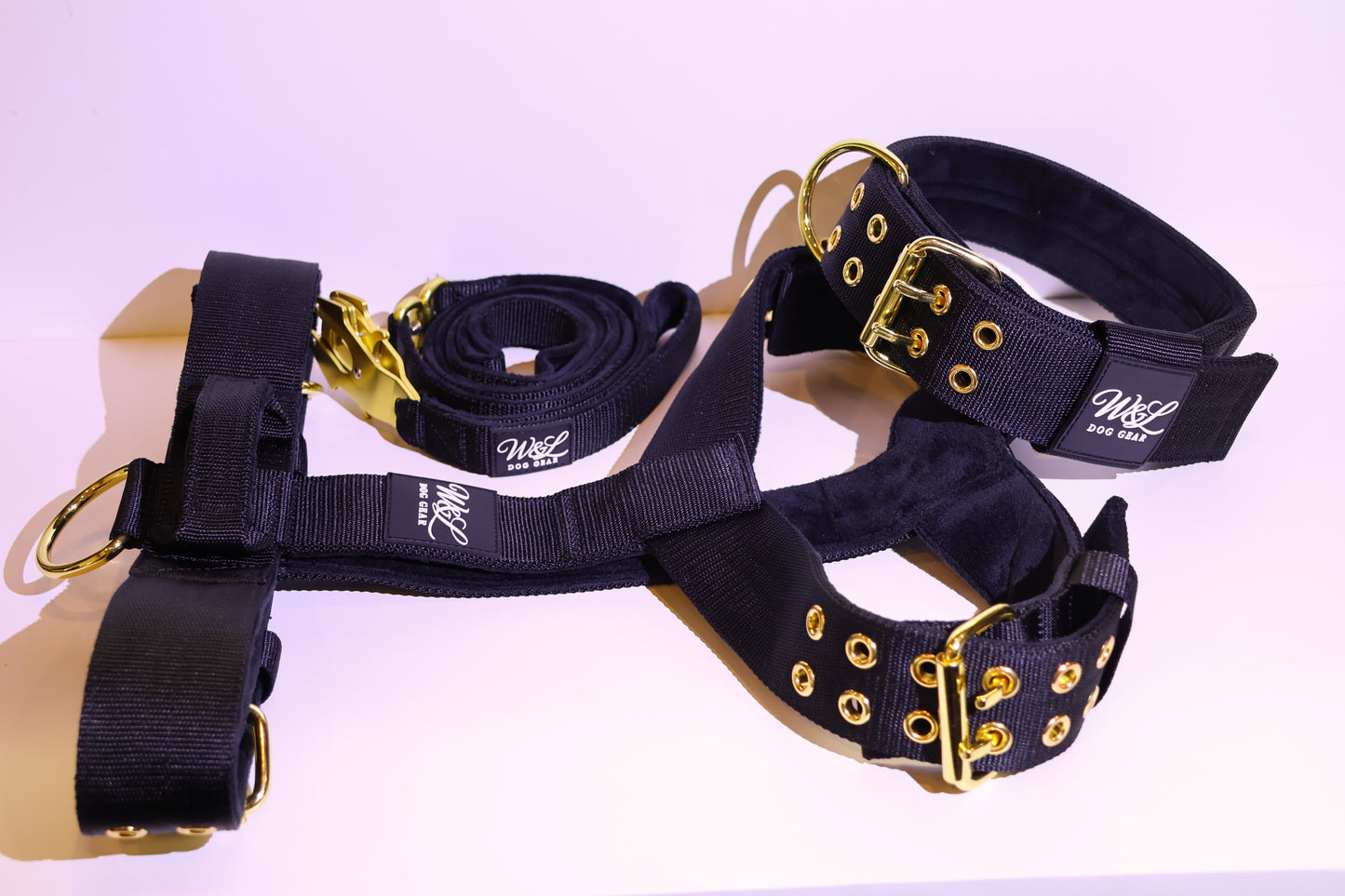 Premium Kollektion Halsband SET – 4-lagig | 5 cm breit | Für starke Hunde